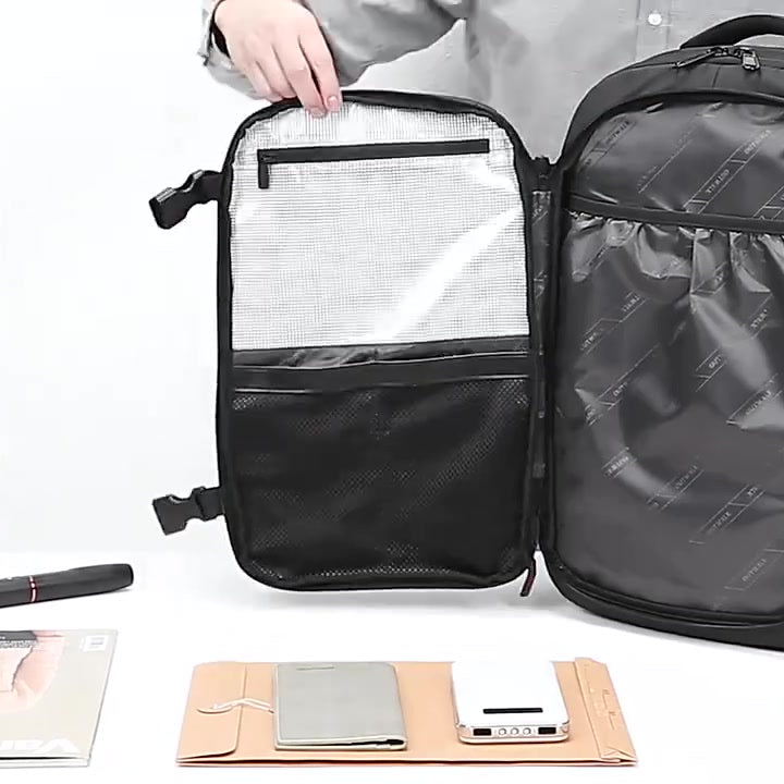 Ouverture à plat et organisation intérieure du sac
