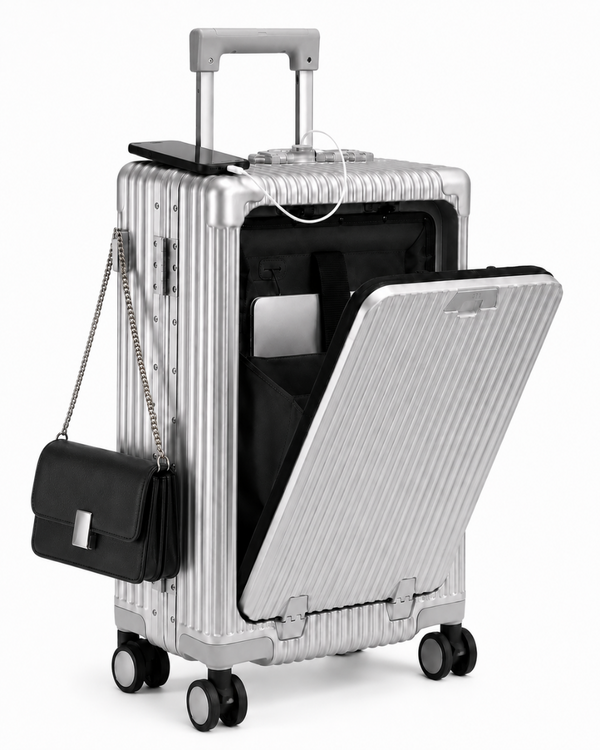 Valise cabine intelligente Cabinova – porte-gobelet integre et port USB