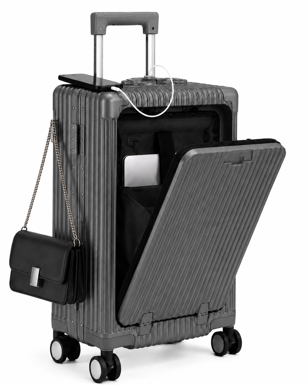 Valise cabine intelligente Cabinova – port USB de chargement integre