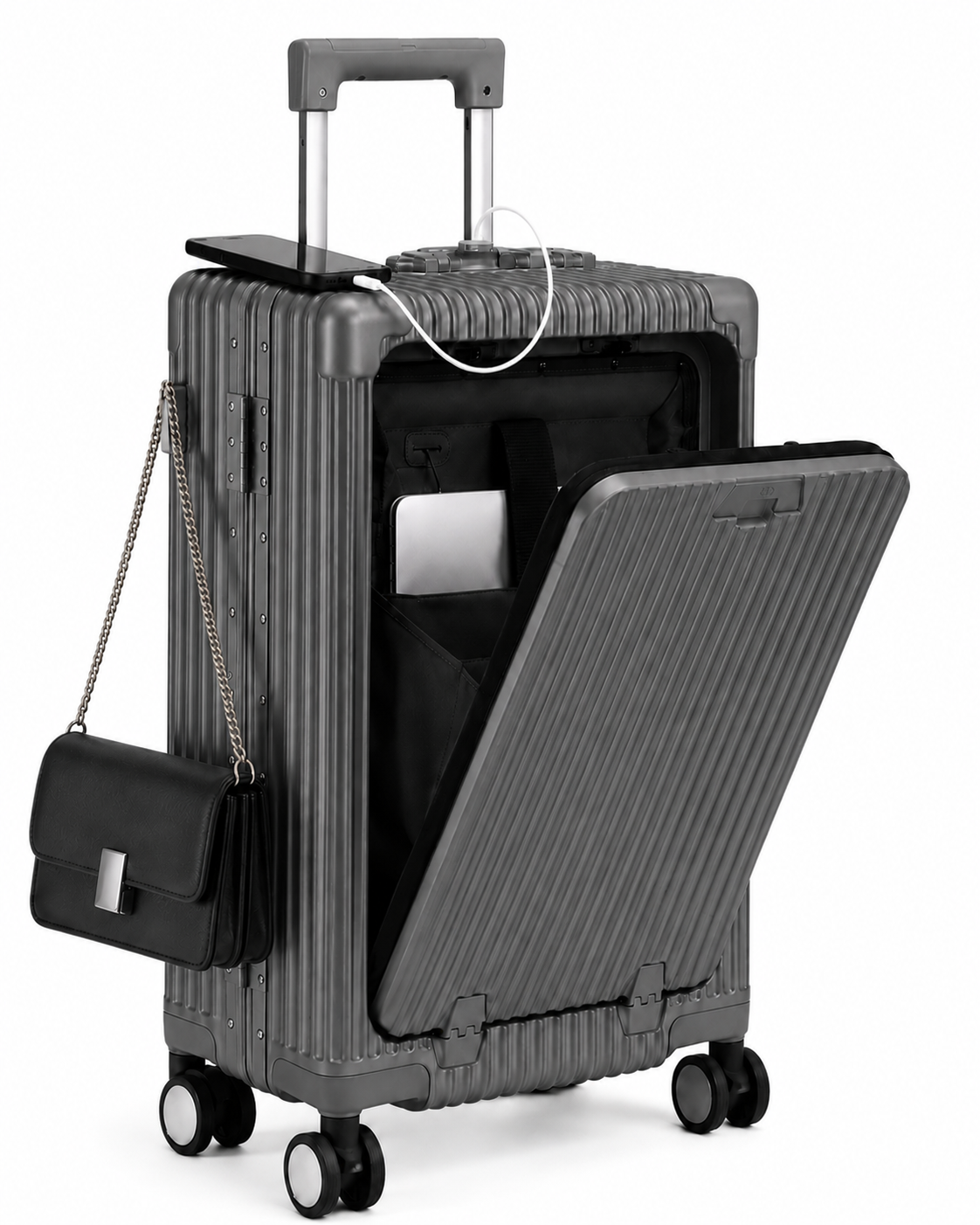 Valise cabine intelligente Cabinova – port USB de chargement integre