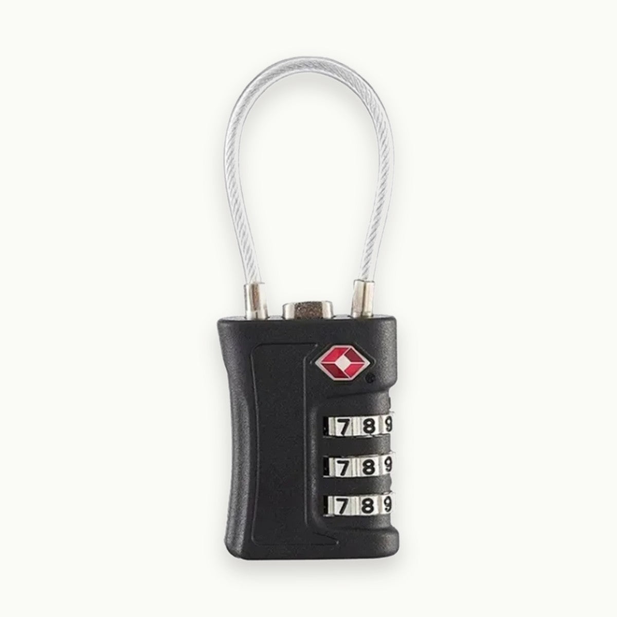 Cadenas TSA à câble, Noir