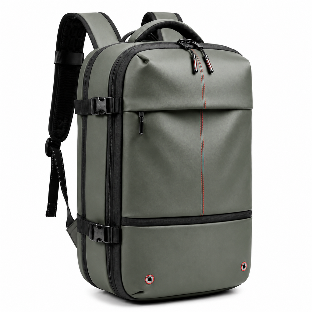 Sac à dos de voyage à compression — coloris vert kaki