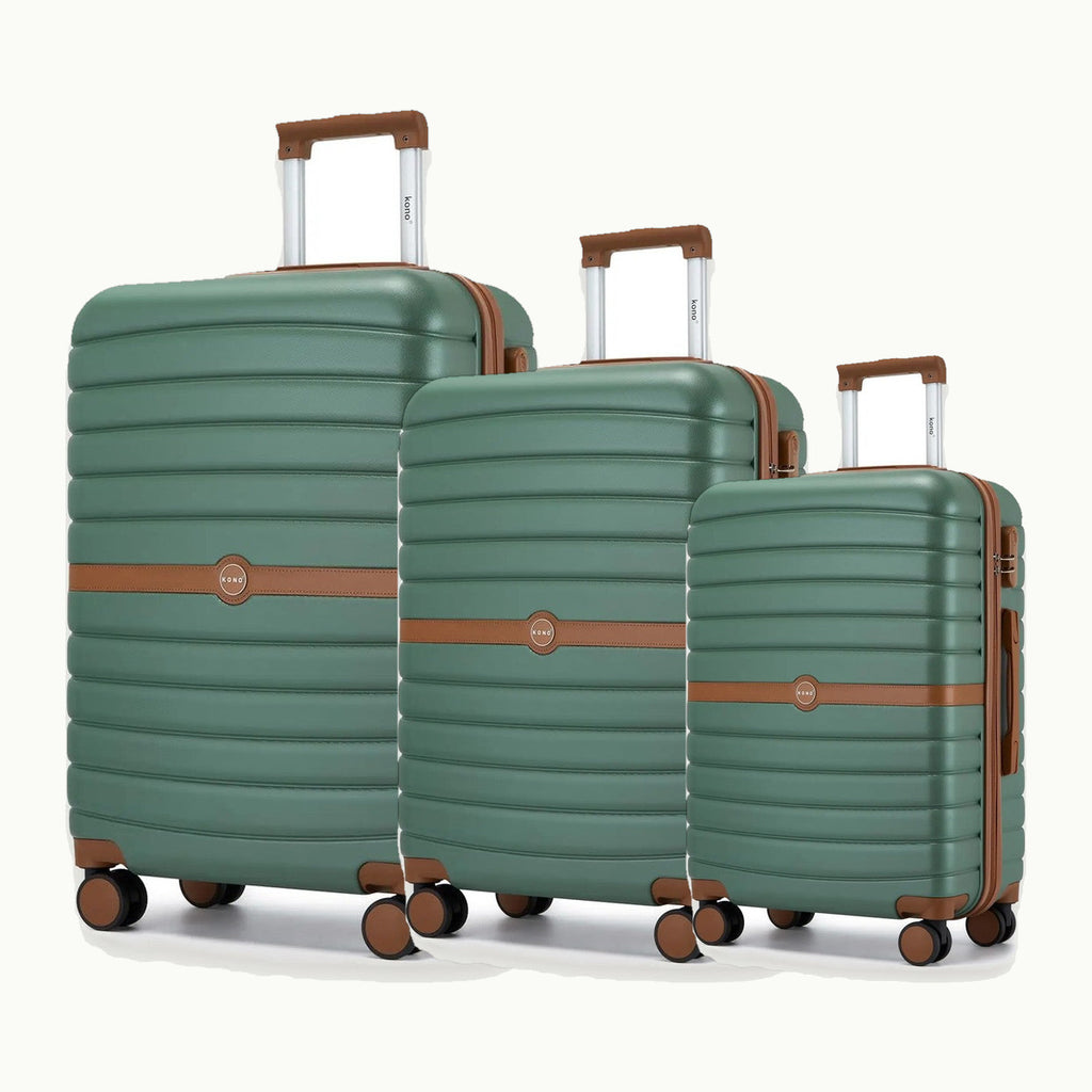 Set KONO 3 valises, Vert