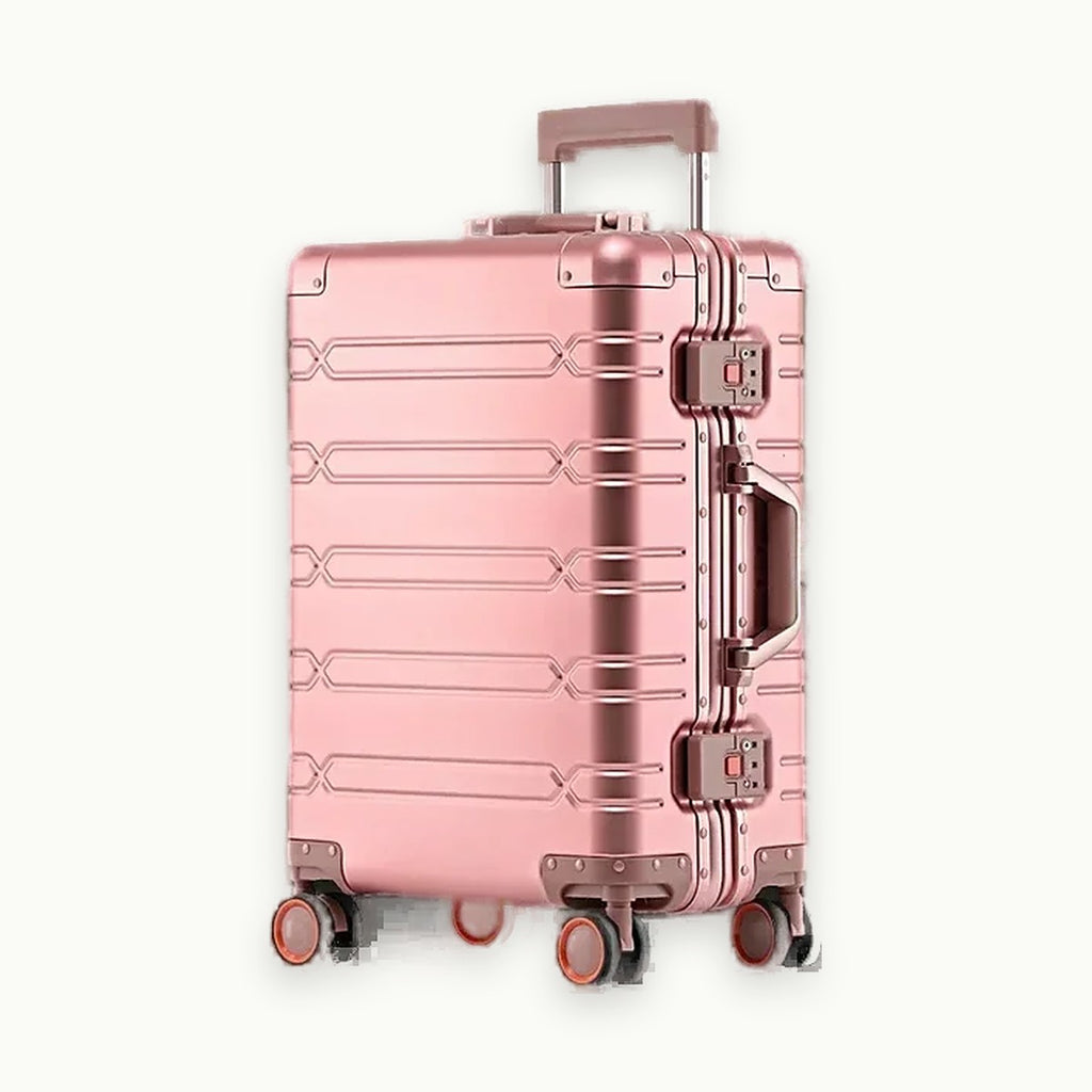 Valise Premium Aluminium, Or Rose