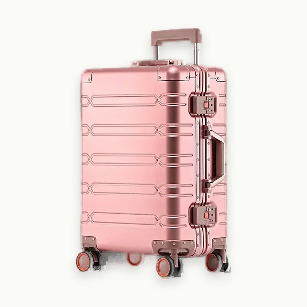 Valise Premium Aluminium, Or Rose