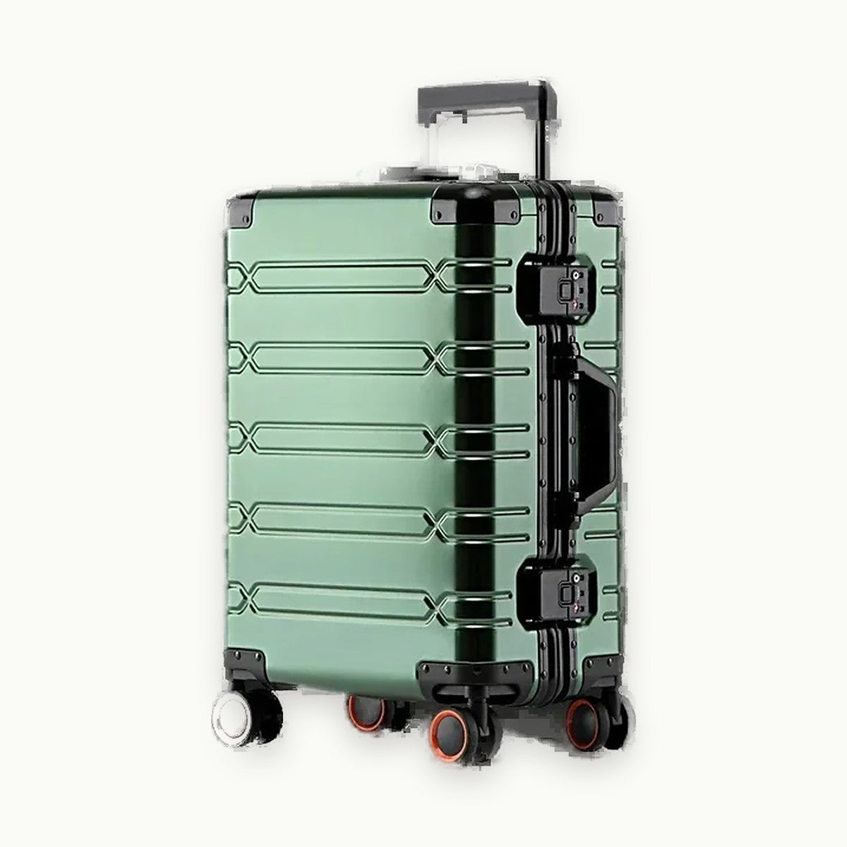 Valise Premium Aluminium, Vert foncé